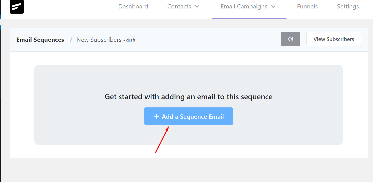 FluentCRM Add a Sequence Email