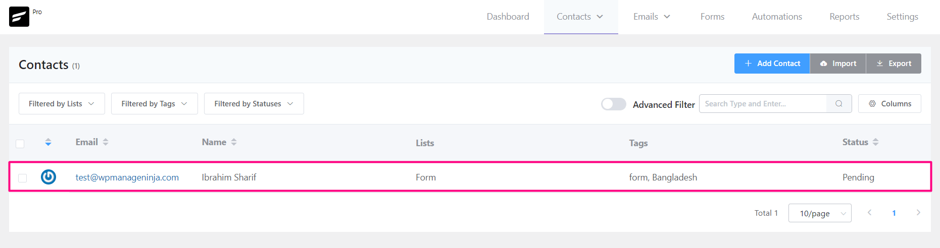 crm form advanced submission