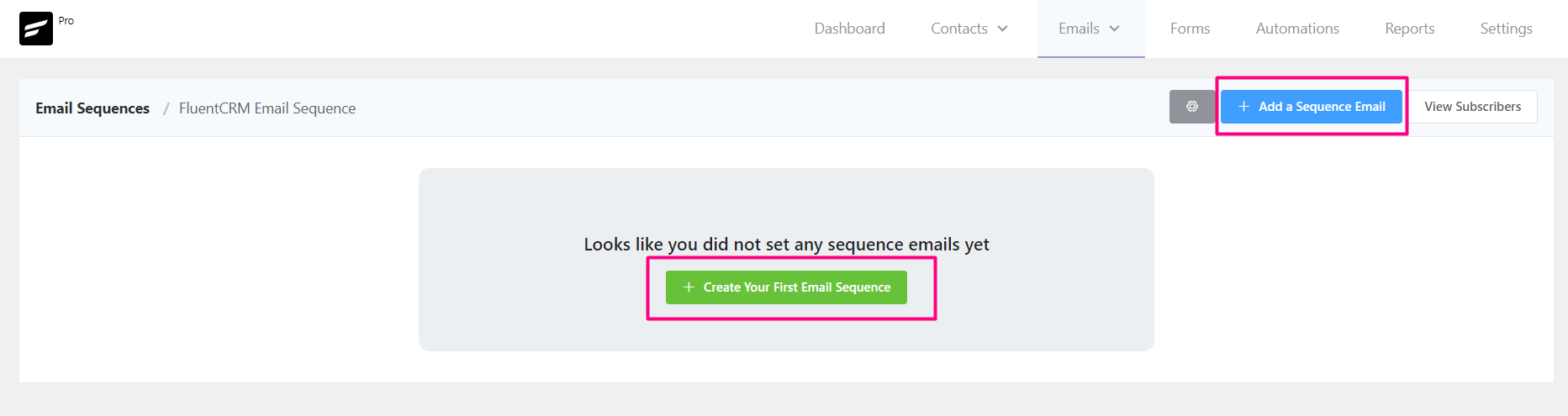 crm sequence add sequence email