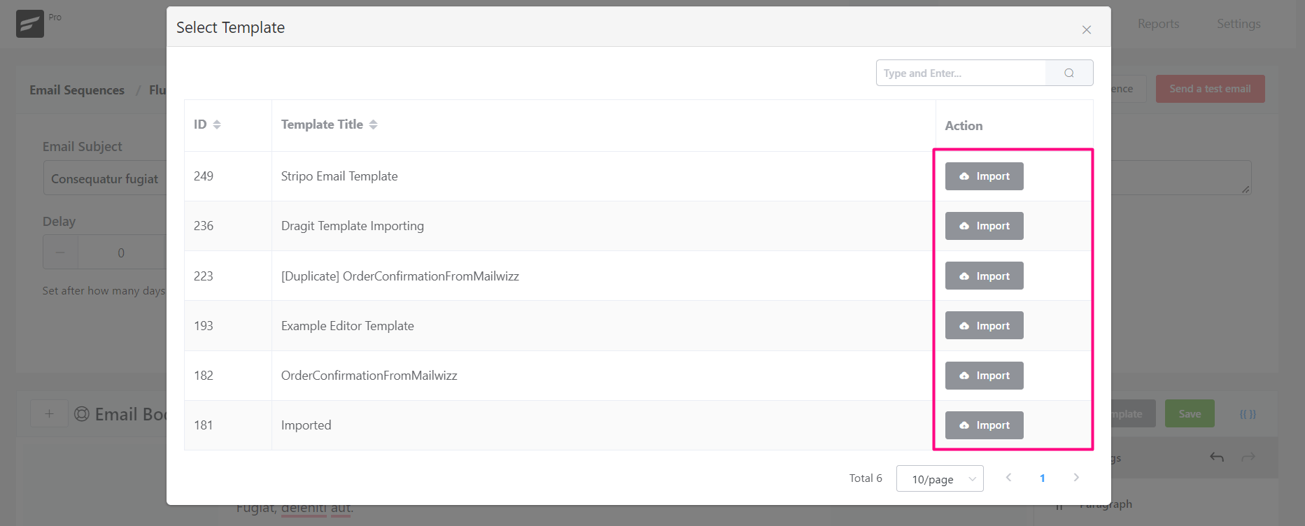 crm sequence import template