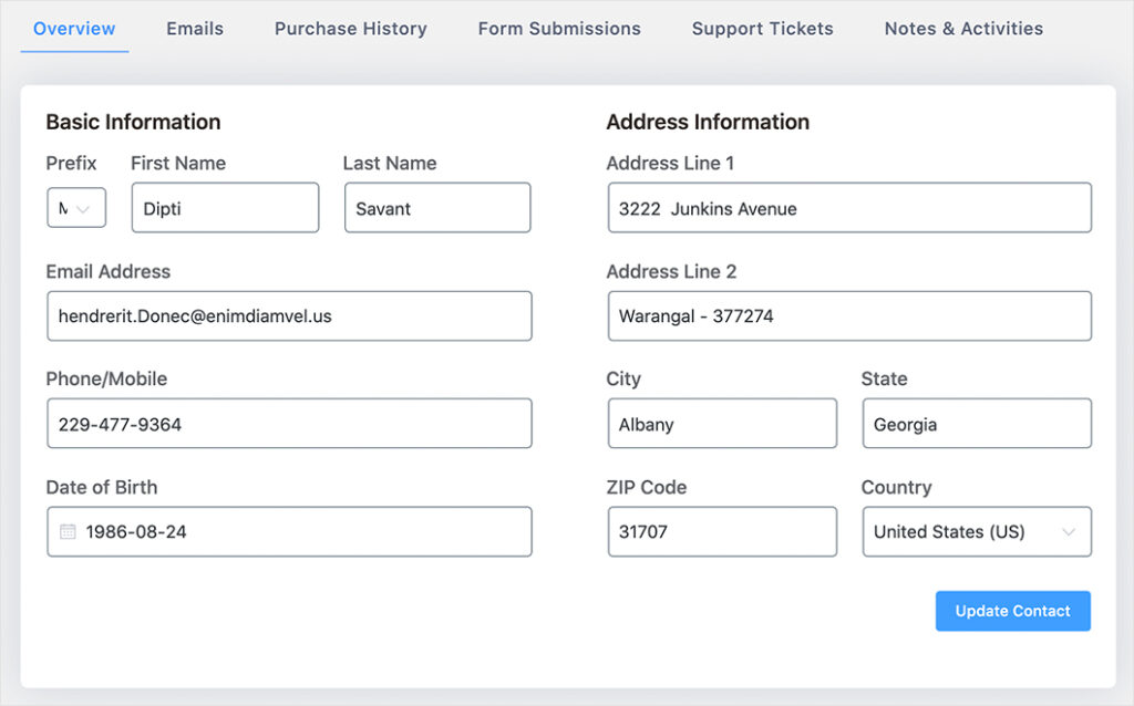 paid memberships pro view member information in fluentcrm