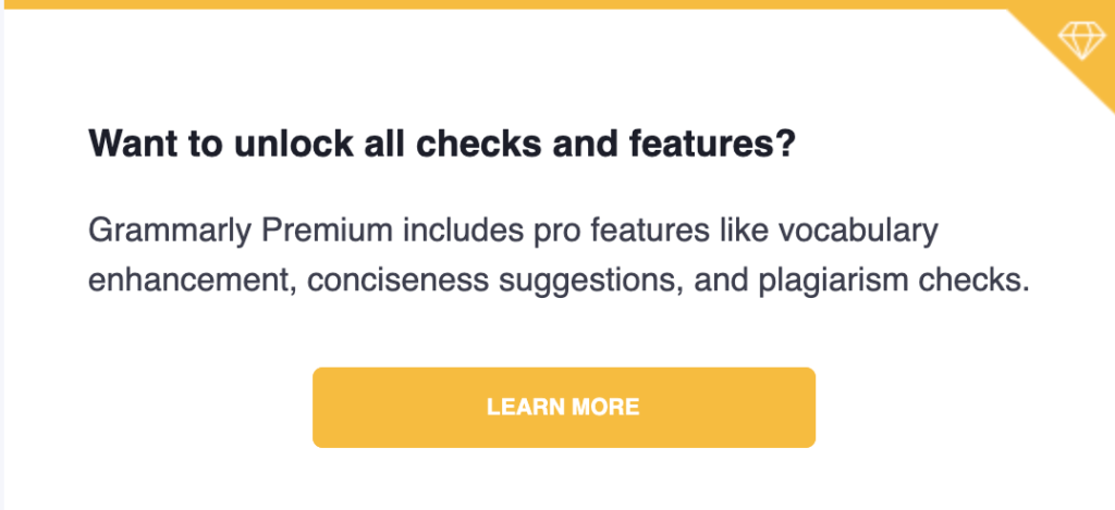 Grammarly email teardown, welcome email sections, grammarly premium