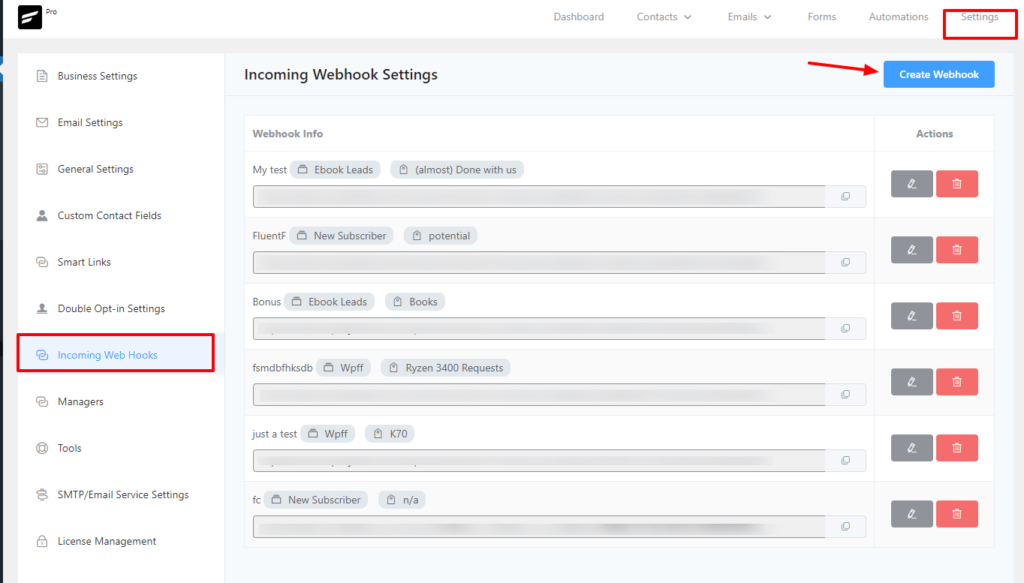 Configuring Importer Webhook