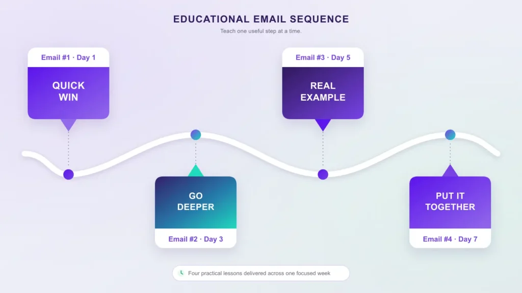 educational email sequence for nurturing ideas