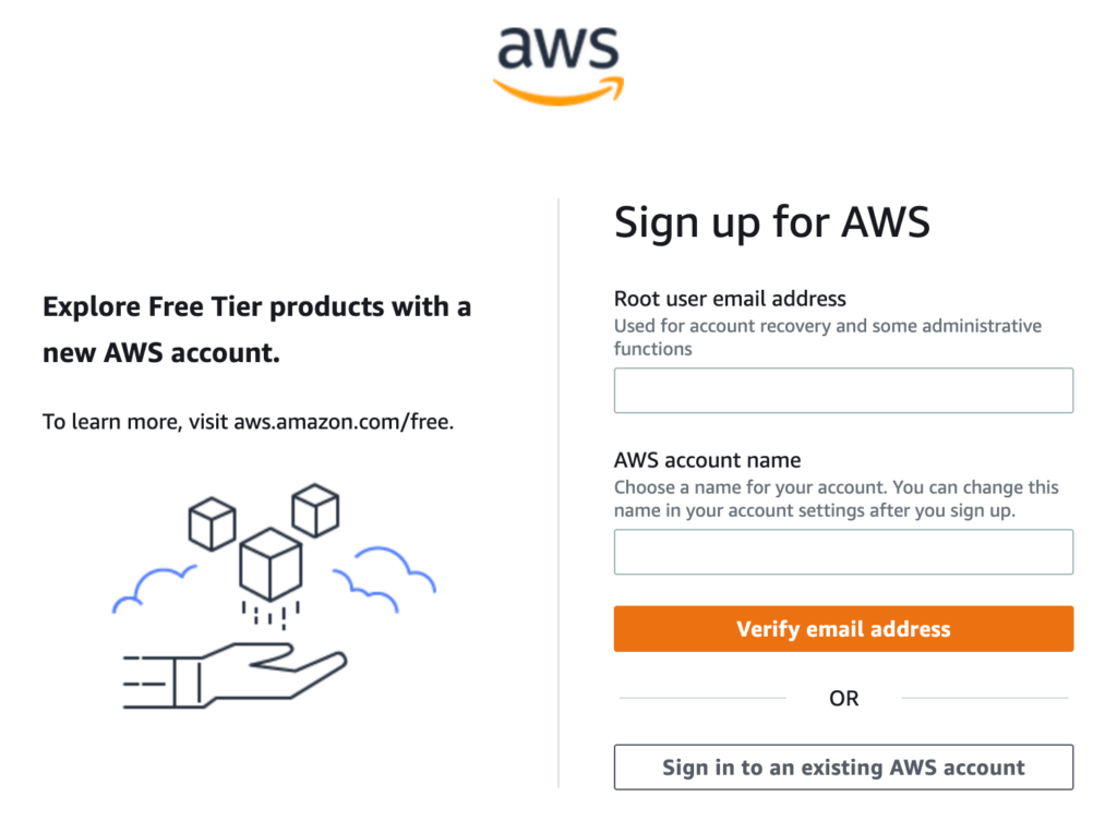 amazon aws sign up