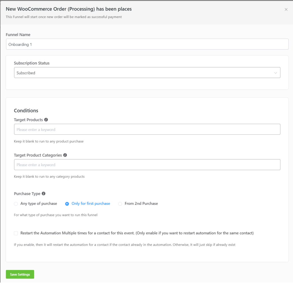 onboarding sequence automation in fluentcrm