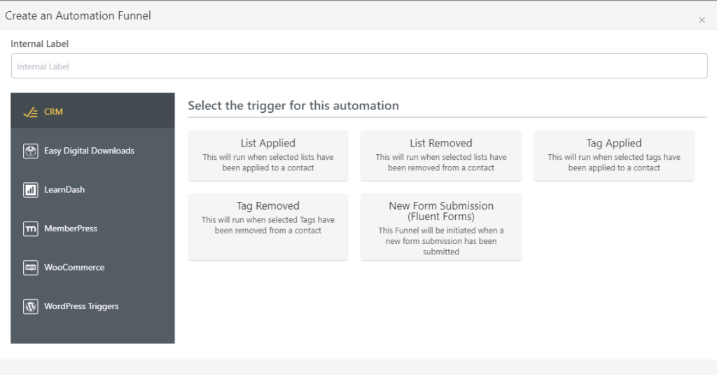 welcome sequence automation in fluentcrm