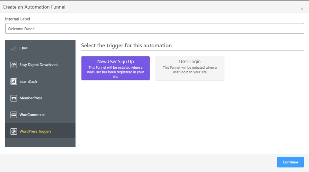 welcome sequence automation in fluentcrm