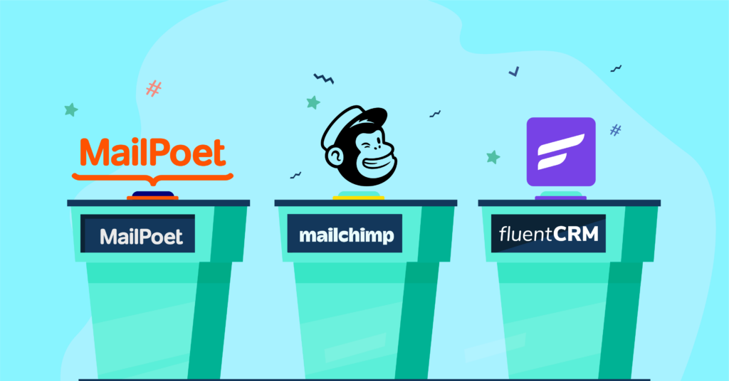 mailpoet vs mailchimp vs fluentcrm, mailpoet vs fluentcrm, mailpoet vs mailchimp, mailchimp vs fluentcrm