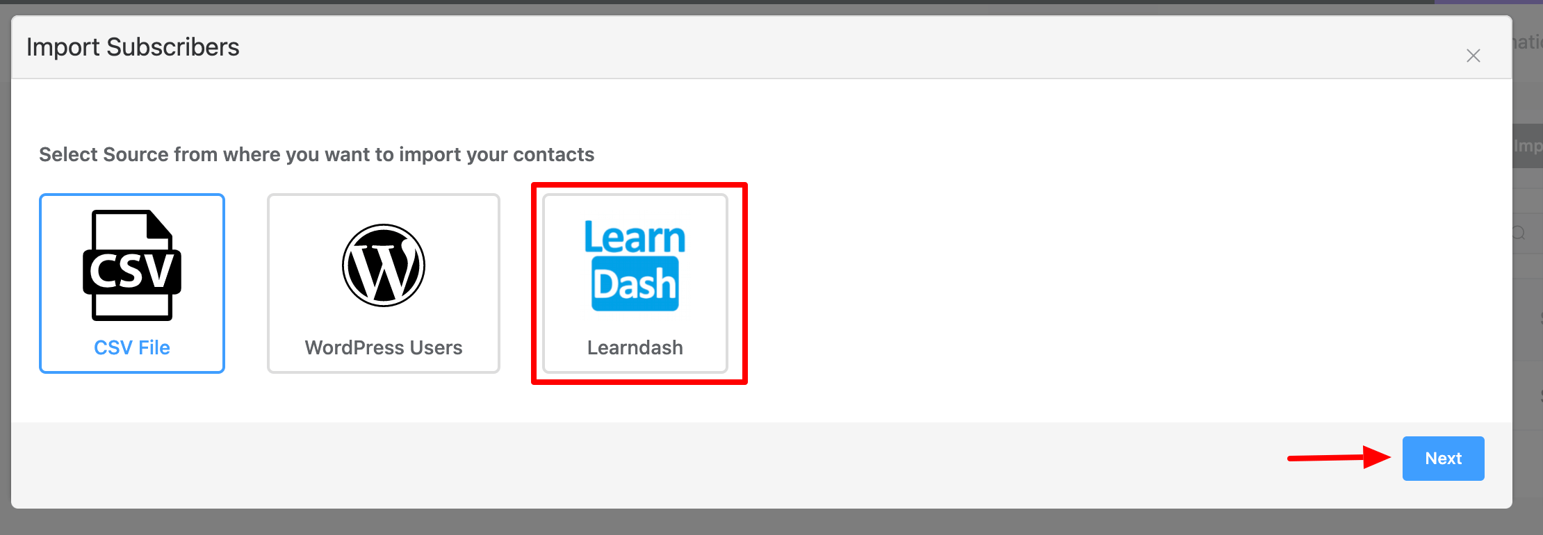 learndash integration page 1