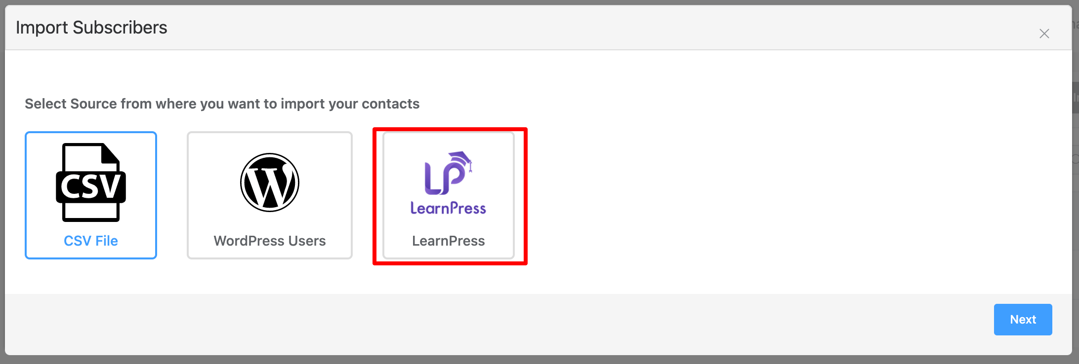 learnpress import page 1