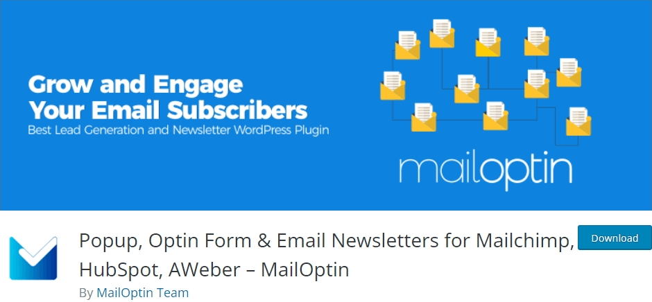 mailoptin plugin, free opt in plugin for WordPress