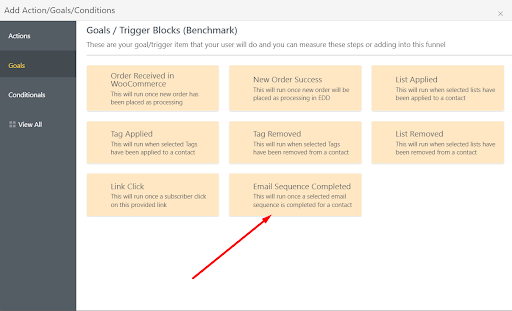 email sequence completed benchmark