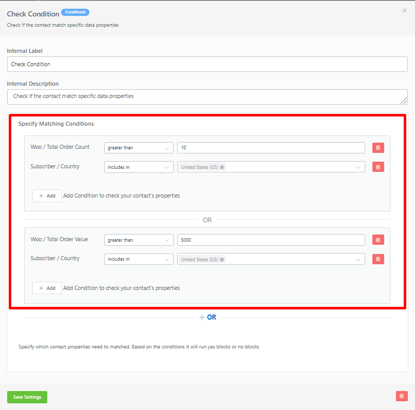 fluentcrm advanced conditional logic use case