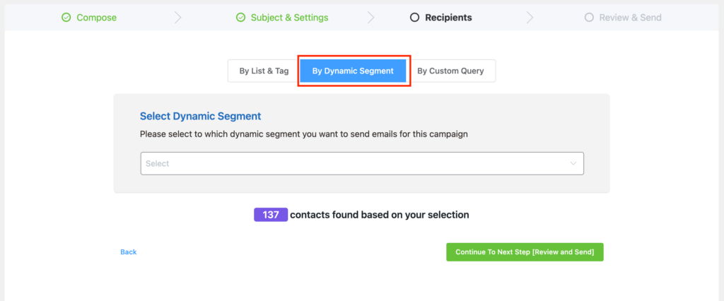 segment by dynamic segment 1