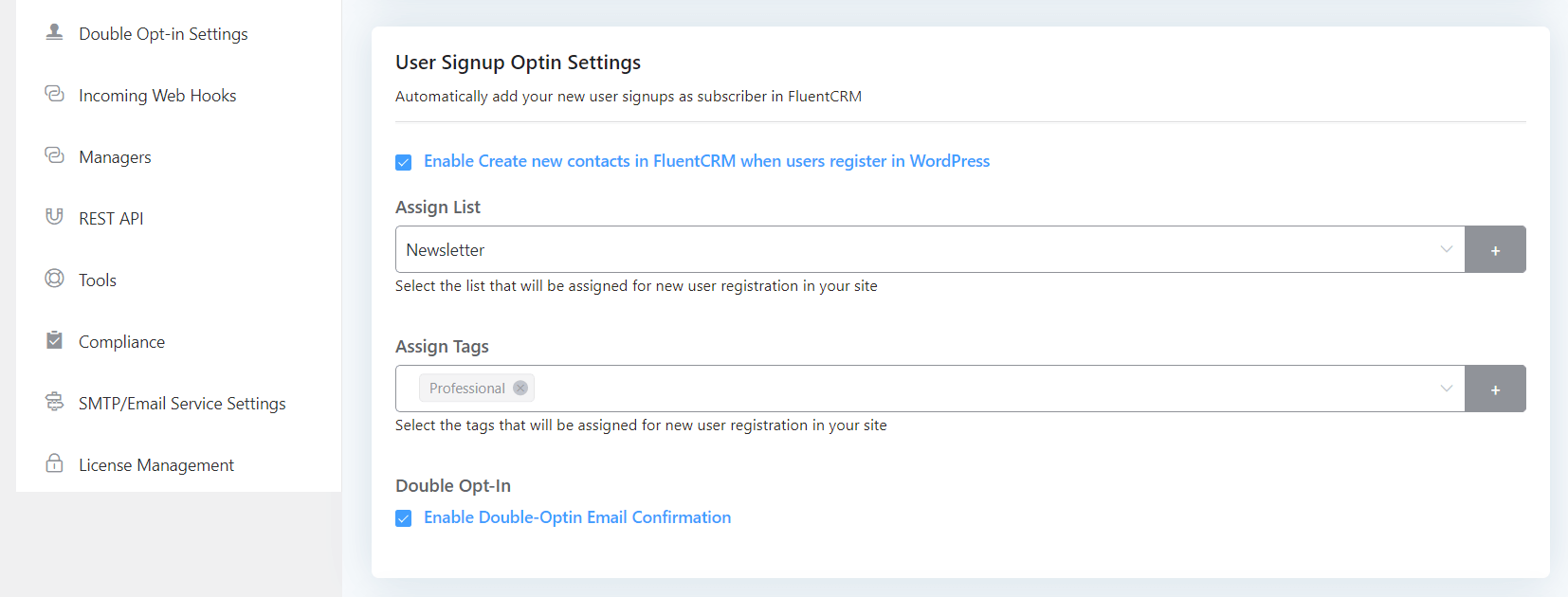 crm general optin