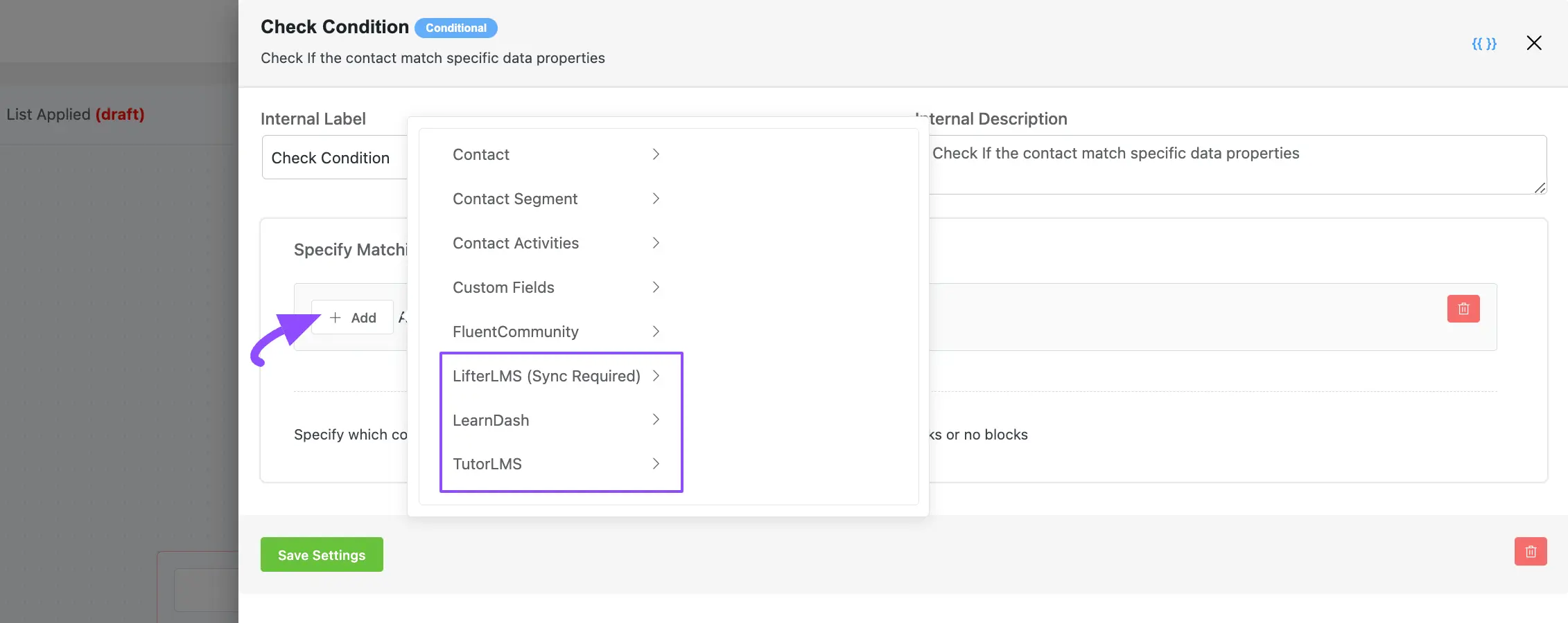 All LMS conditionals