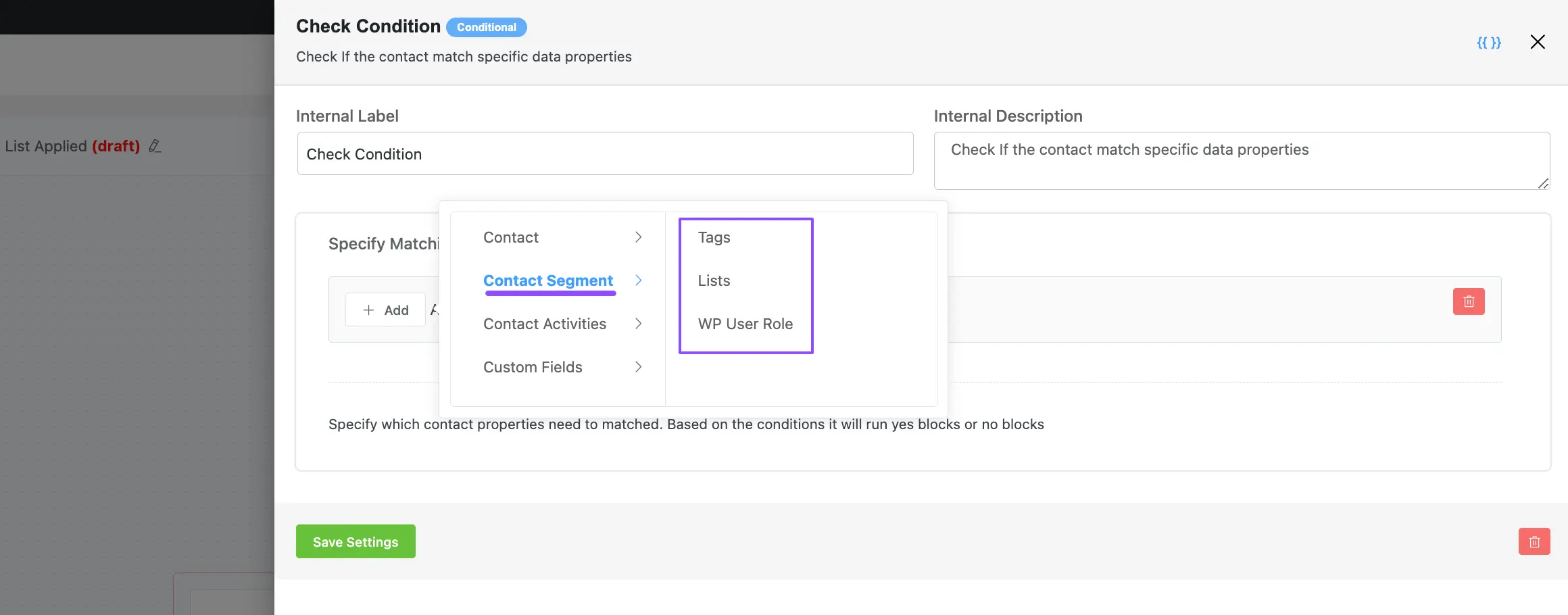 All contact segment elements