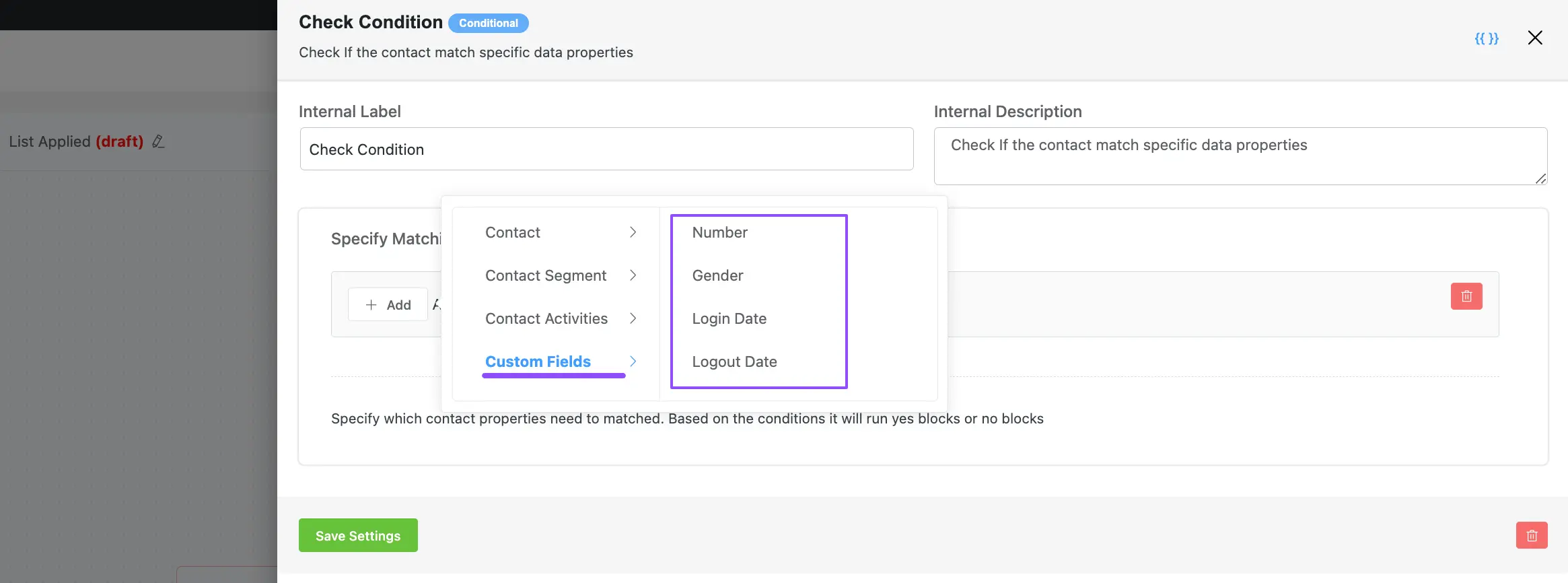 All custom fields elements