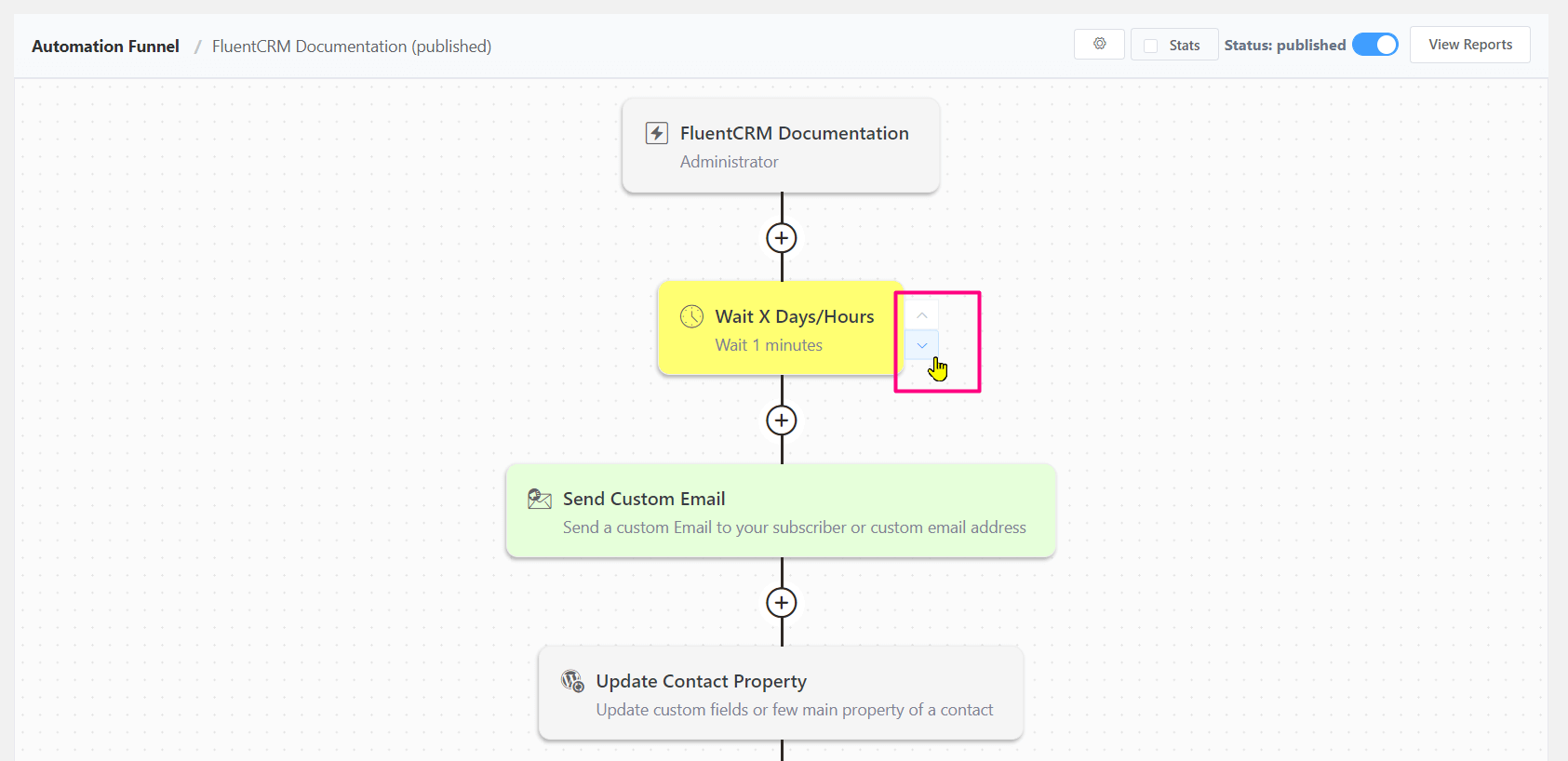 crm automation action move