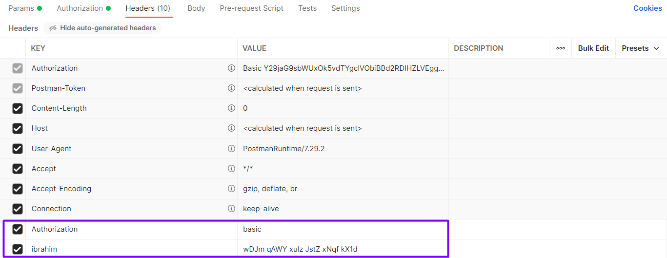 crm automation primary actions request header