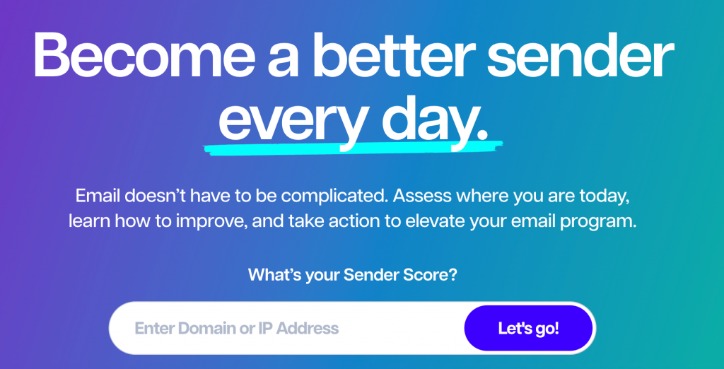 Sender score - Email Testing Tools