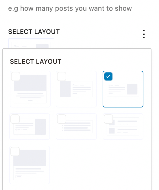 latest post block layout styles