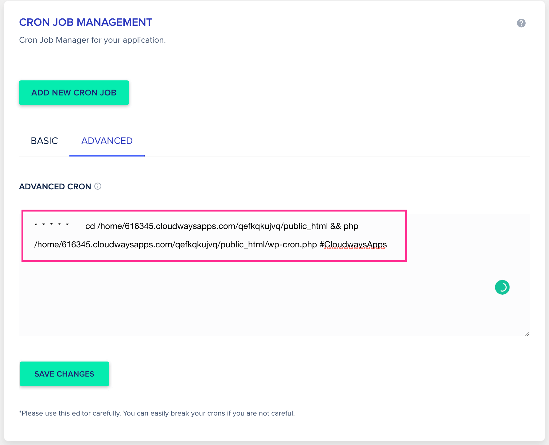 cloudways job added