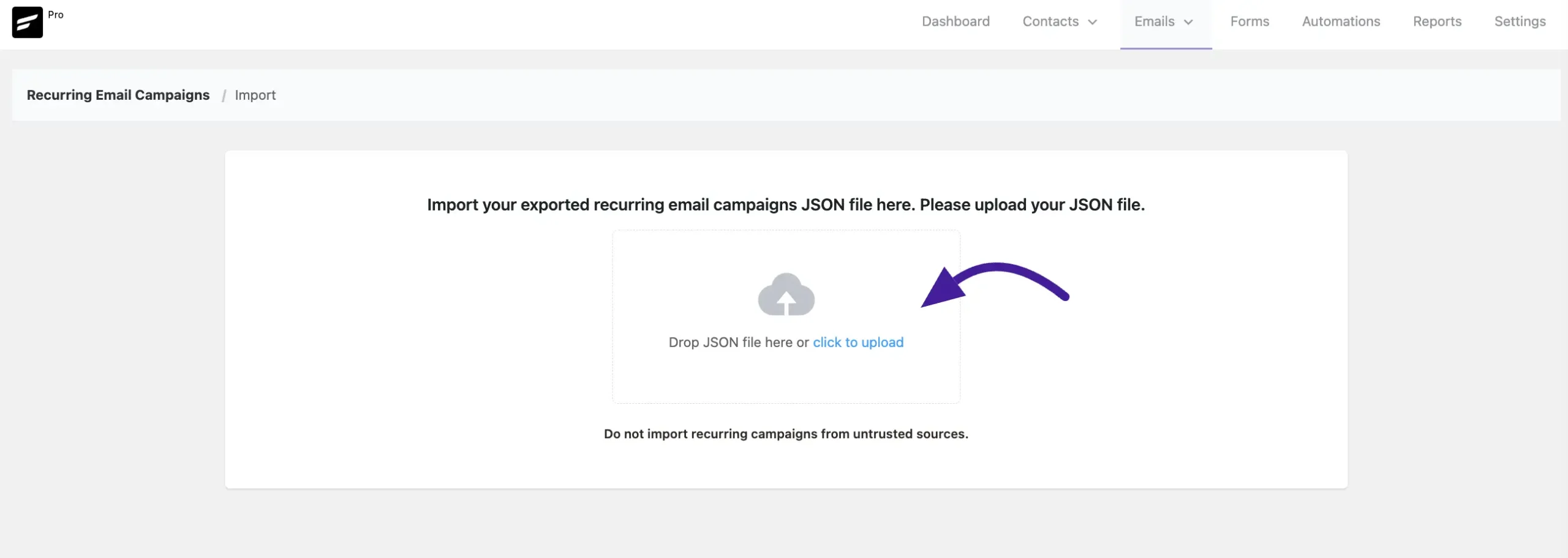 upload recurring campaign 03