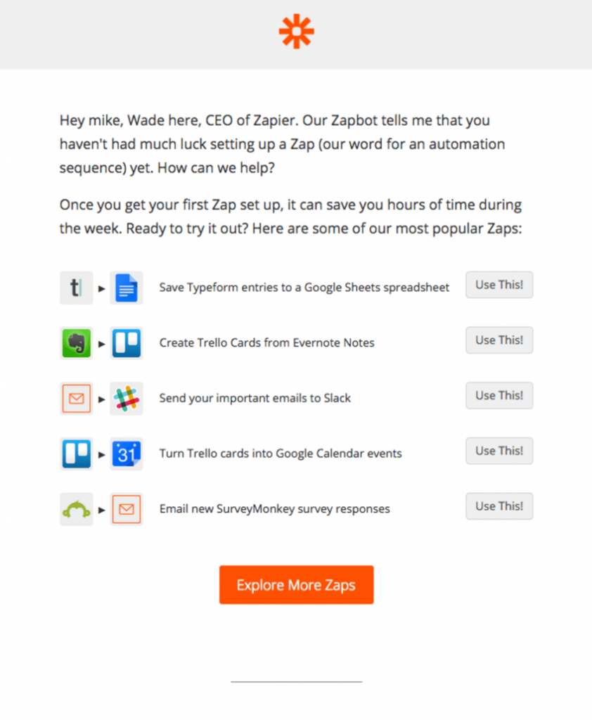 zapier lead nurturing email