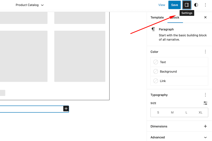 new icon for block settings in wordpress 6.2 