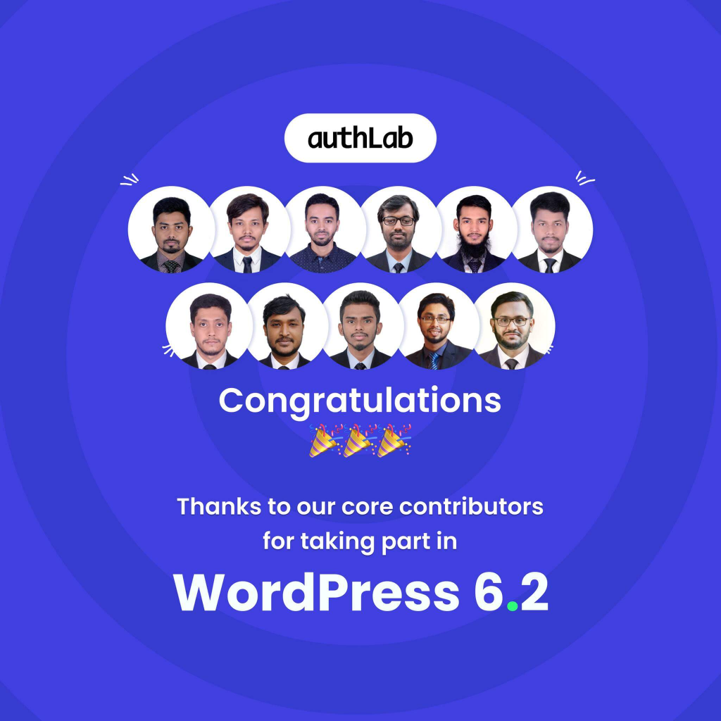 contributors of authlab in wordpress 6.2 