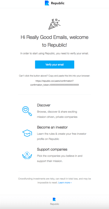 republic subscription confirmation email 