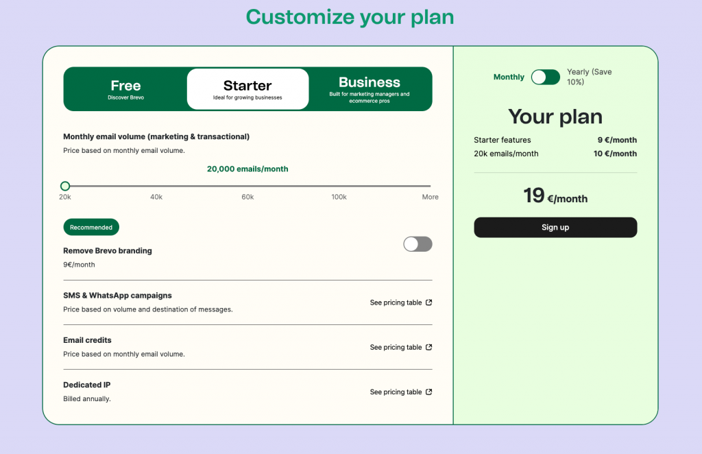 Brevo pricing