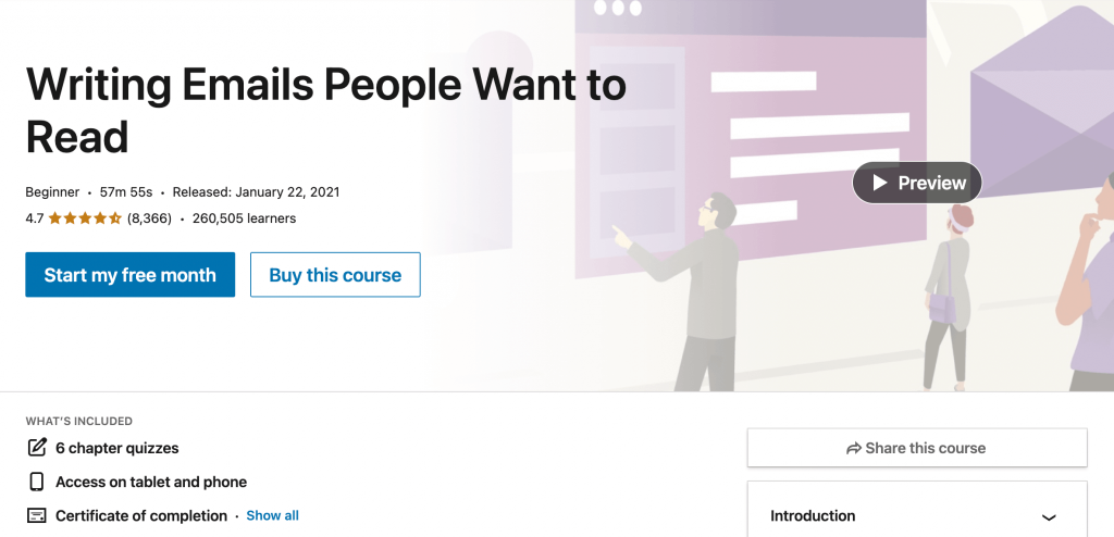 linkedin email writing course