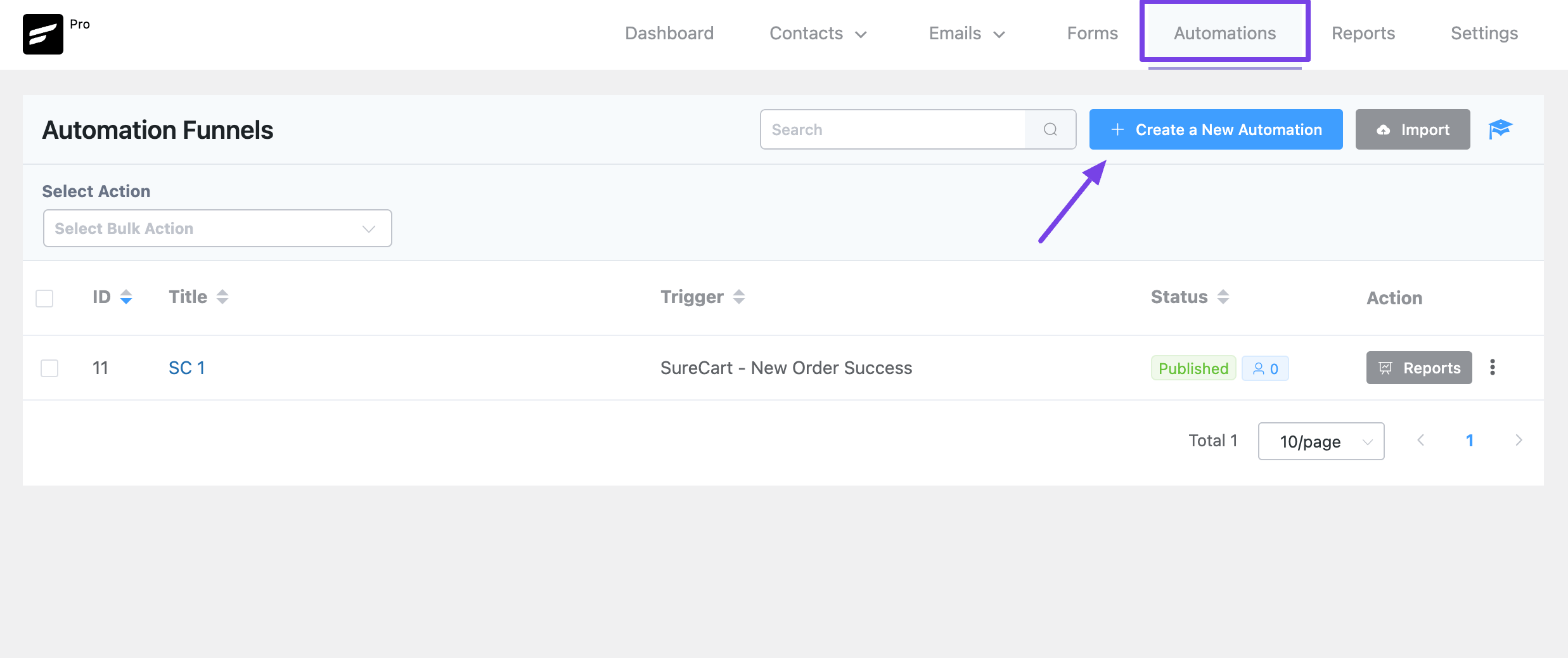 automation funnels fluentcrm 1 1