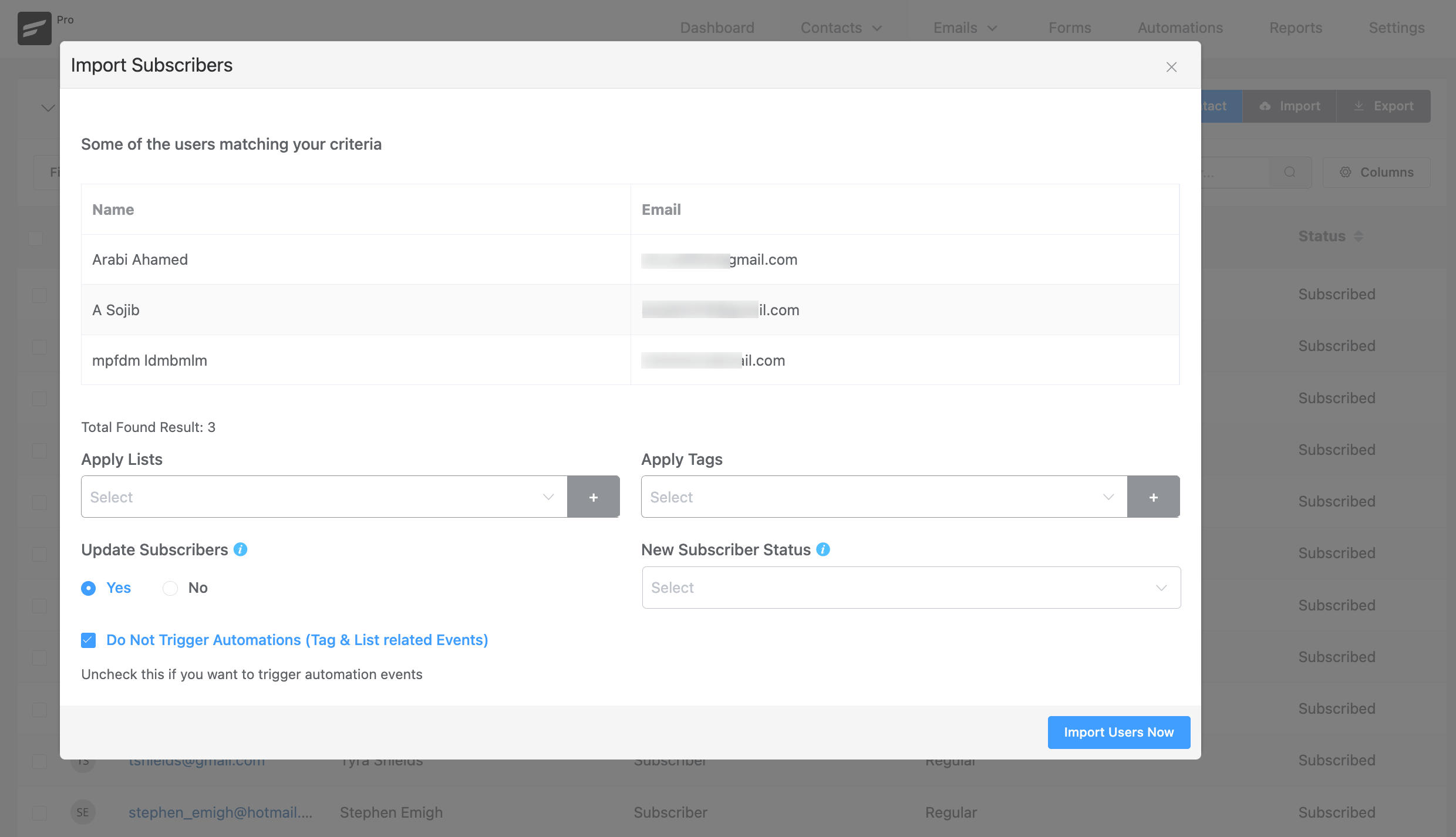 contacts fluentcrm 5 2