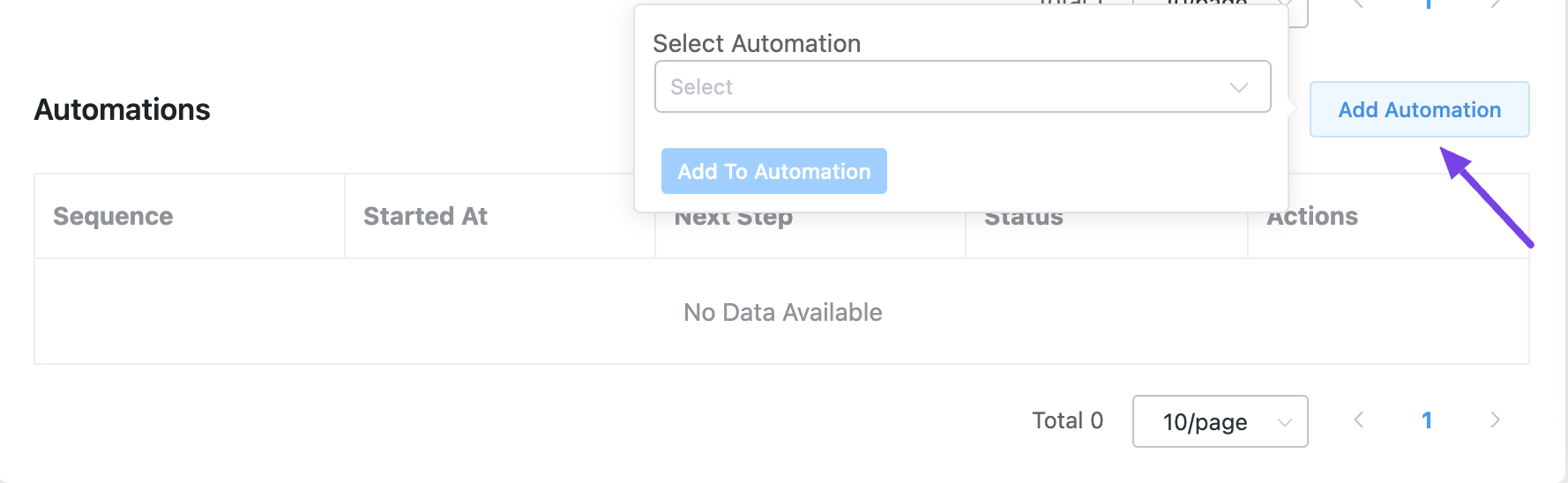 Automation contact fluentcrm