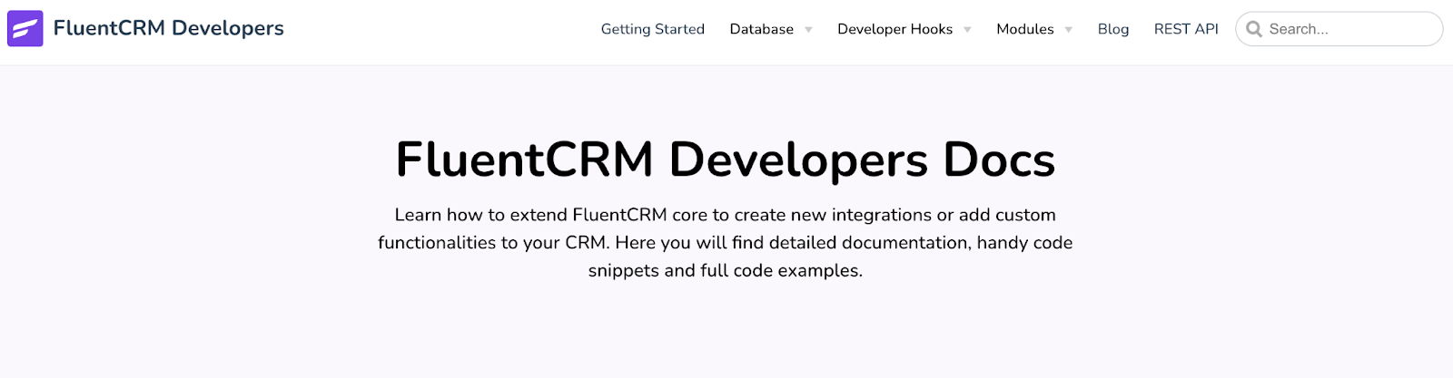 fluentcrm developer documentation