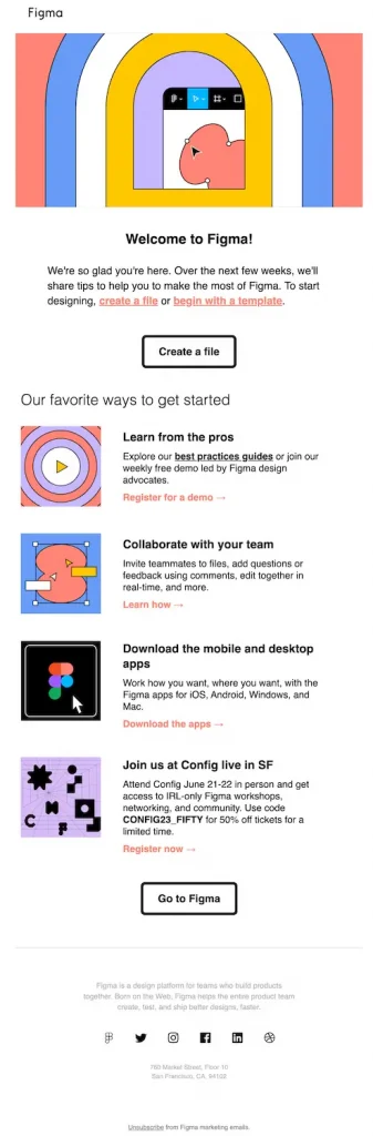 figma onboarding email example