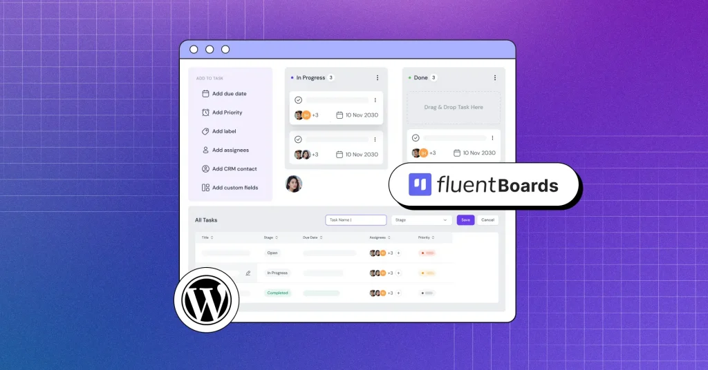 FleuntBoards - WordPress Project Management Plugin