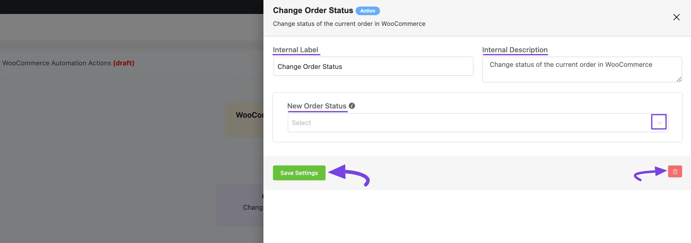 change order status