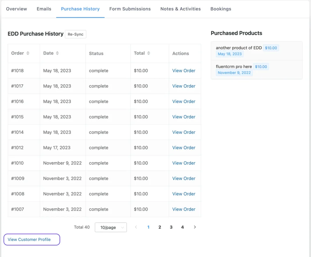 View Customer Profile for EDD & SureCart 