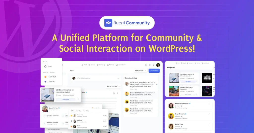 a unified platform for community social interaction on wordpress