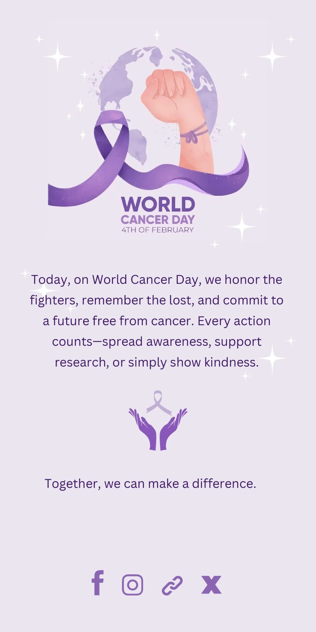 February newsletter ideas cancer day