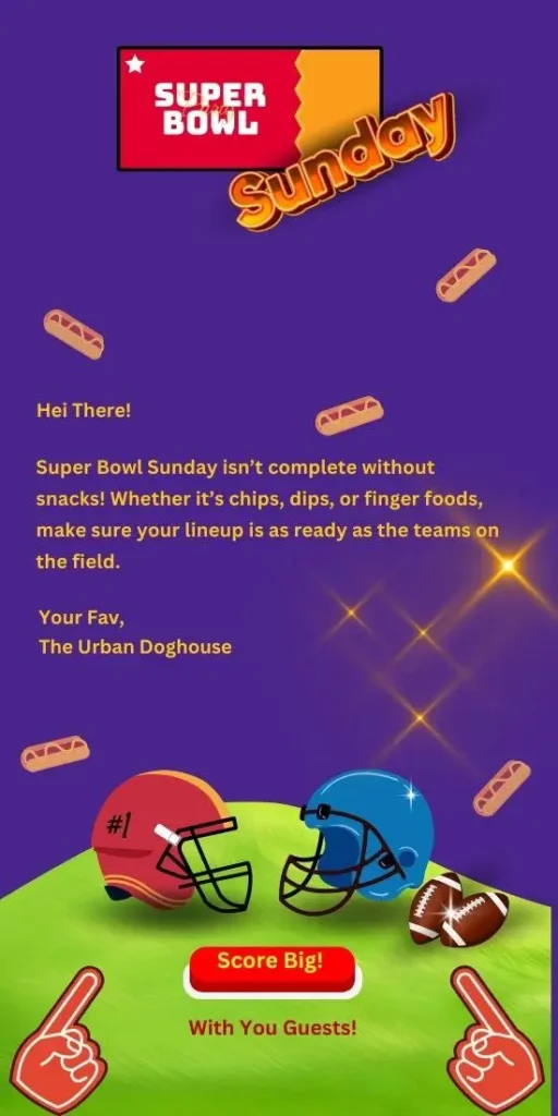 February Newsletter Ideas -Super Bowl Sunday