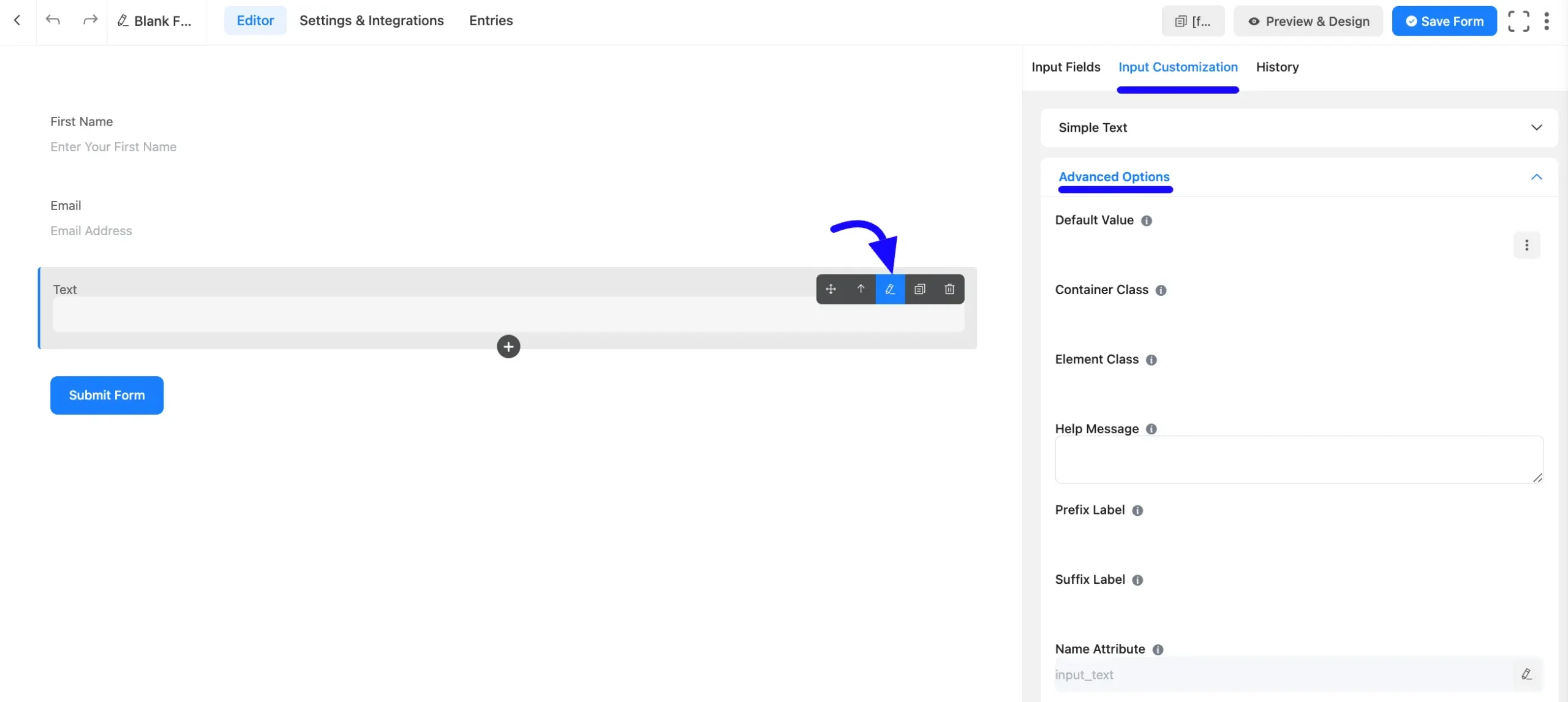 access default value 04