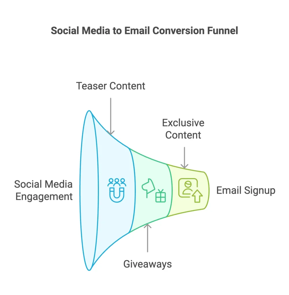 email list building strategies (social media
