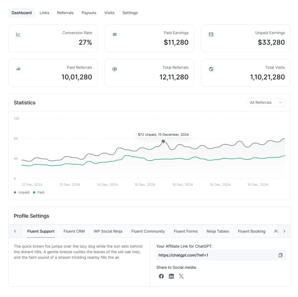 affiliate portal