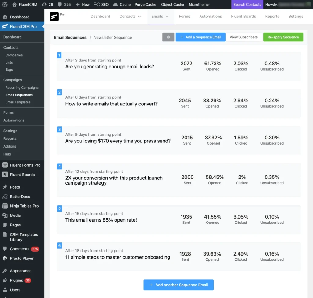 How to clean email list with FluentCRM (Re-engagement email sequence)